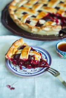 pie on white ceramic plate by Diliara Garifullina courtesy of Unsplash.