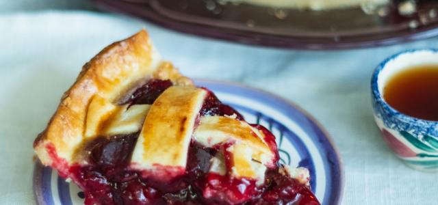 pie on white ceramic plate by Diliara Garifullina courtesy of Unsplash.